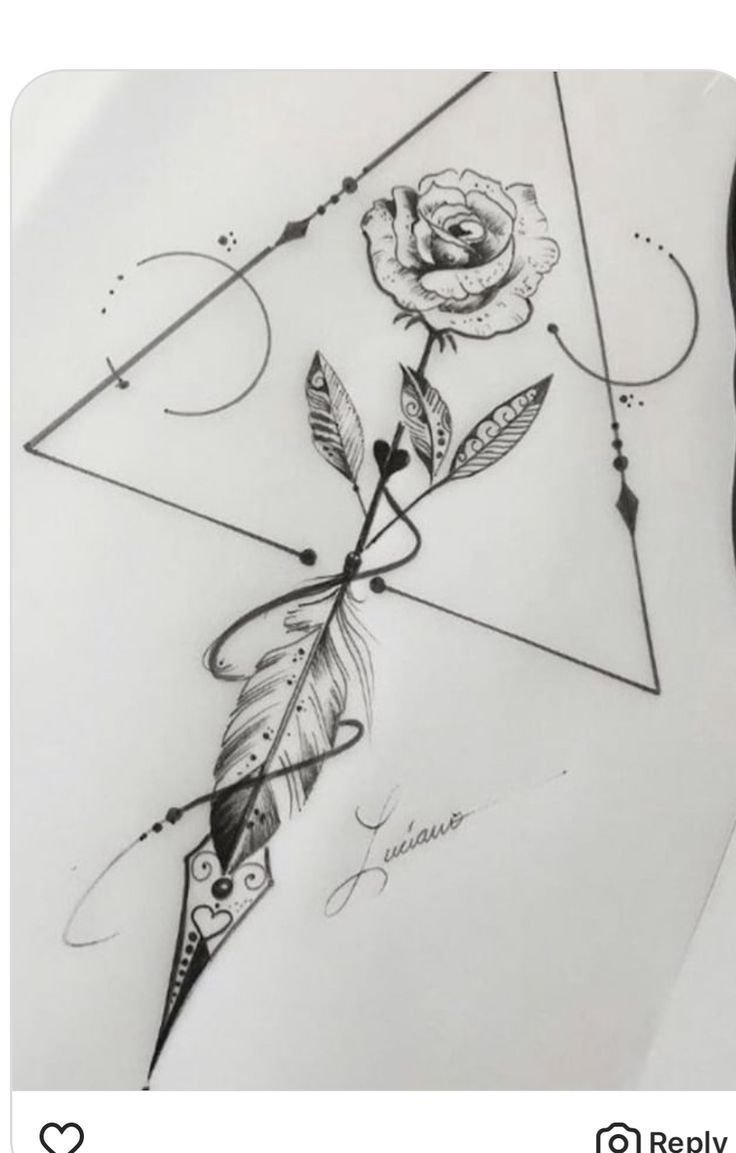 Тату стрела эскиз