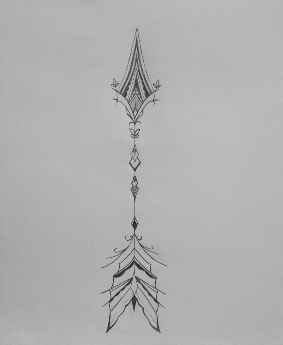 Тату стрела эскиз