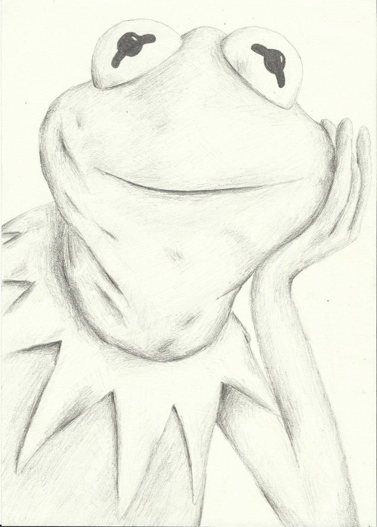 Фото нарисованной Жабы сидящей