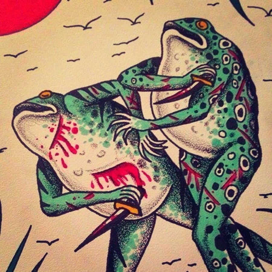 Милые рисунки лягушек для срисовки