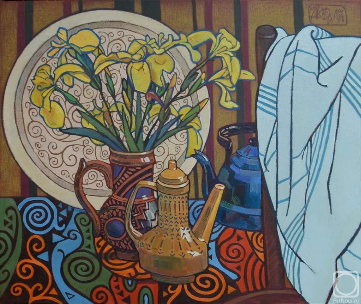 Натюрморт цветной бумагой