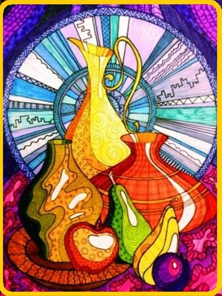 Декоративный натюрморт Графика