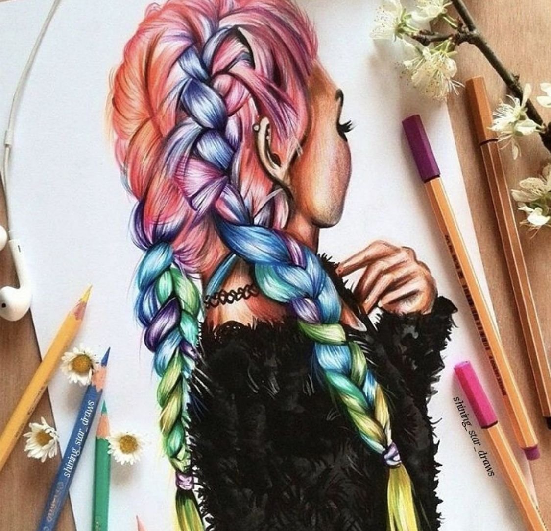 Рисование лица карандашом для скетчбука