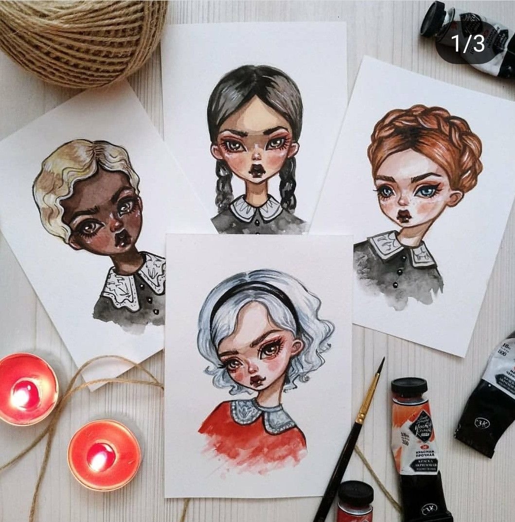 Красивые яркие скетчи