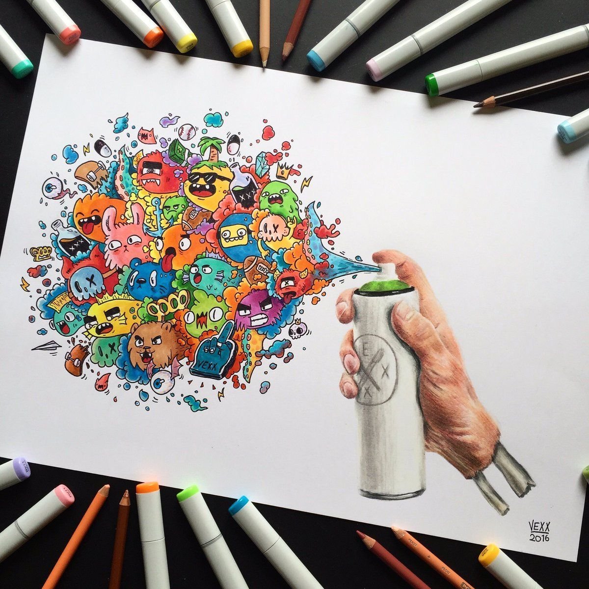 Рисунки для скетчбука цветные