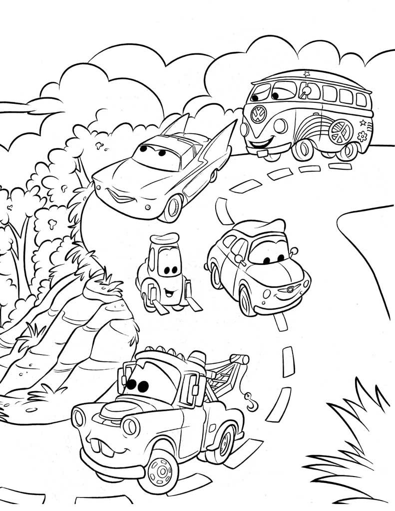 Раскраска Тачки 2 молния Маквин