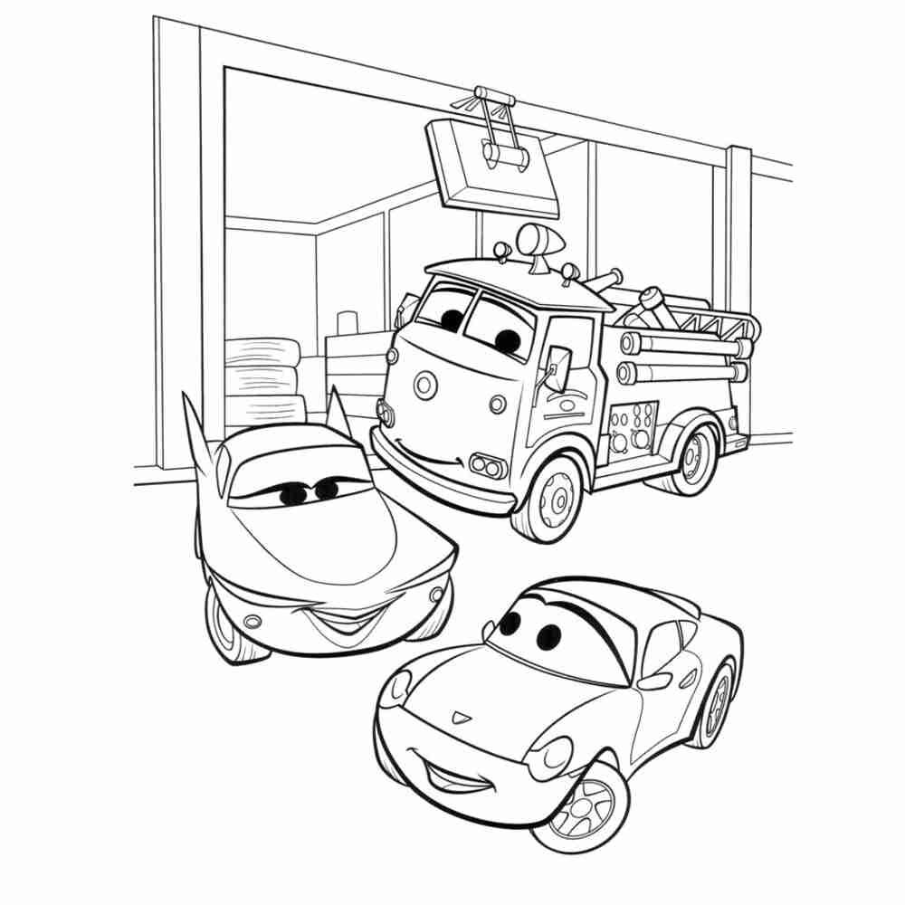 Машинки Тачки раскраска 2 листа