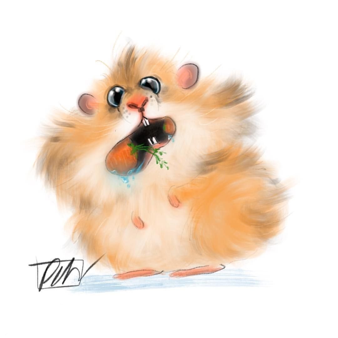 Валентинка с хомяком