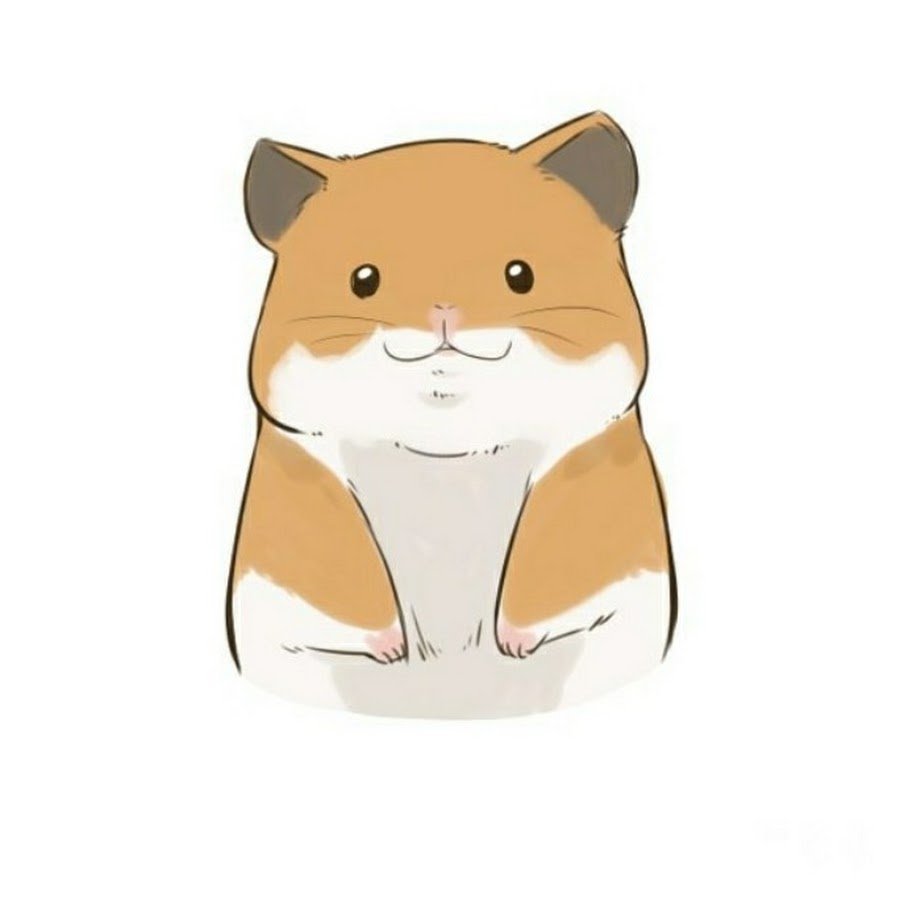 Хомячок акварелью