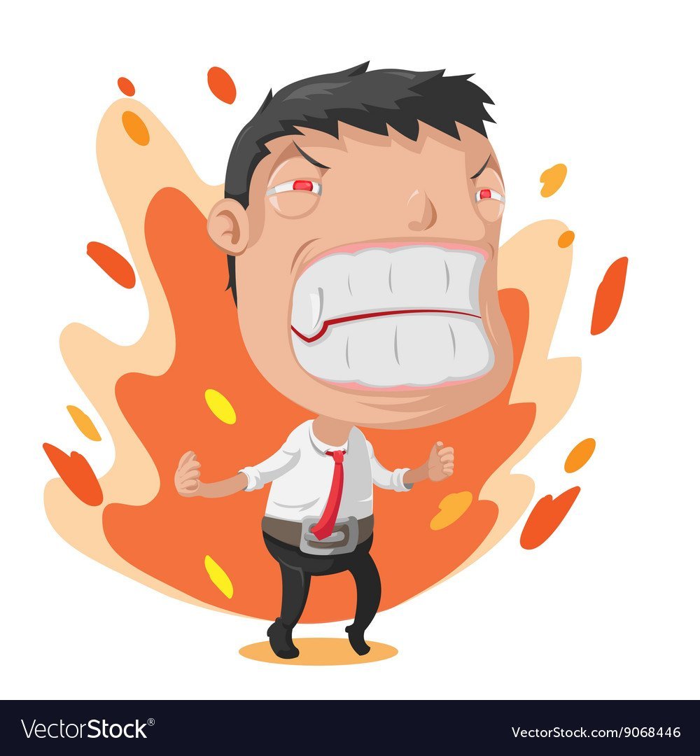 Человек в гневе рисунок