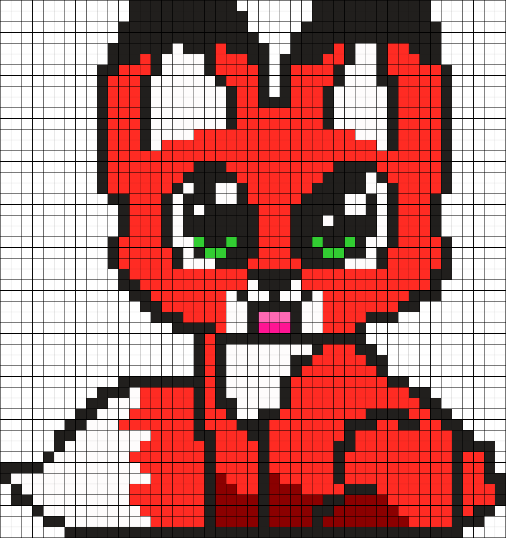 Лисичка по клеточкам