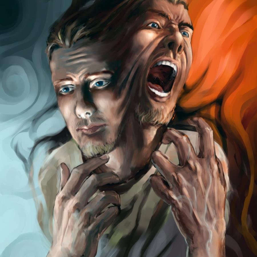 Эскиз лица героя персонажа