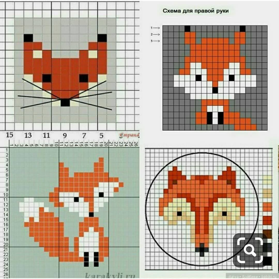 Лисы по клеткам