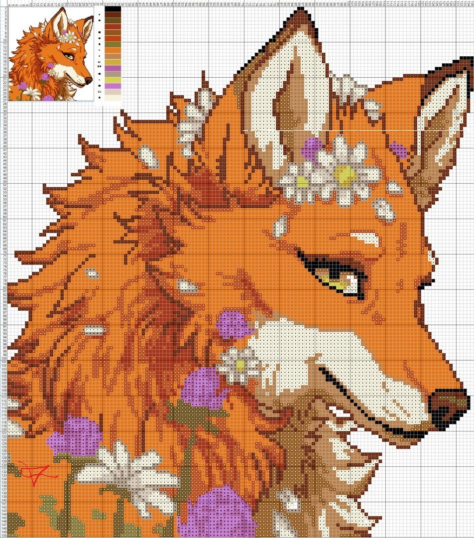 Жаккард лисички