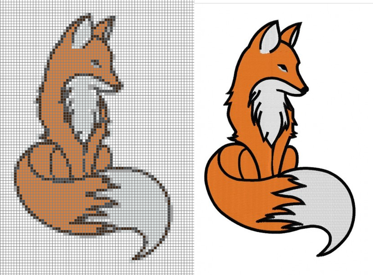 Лис из пикселей