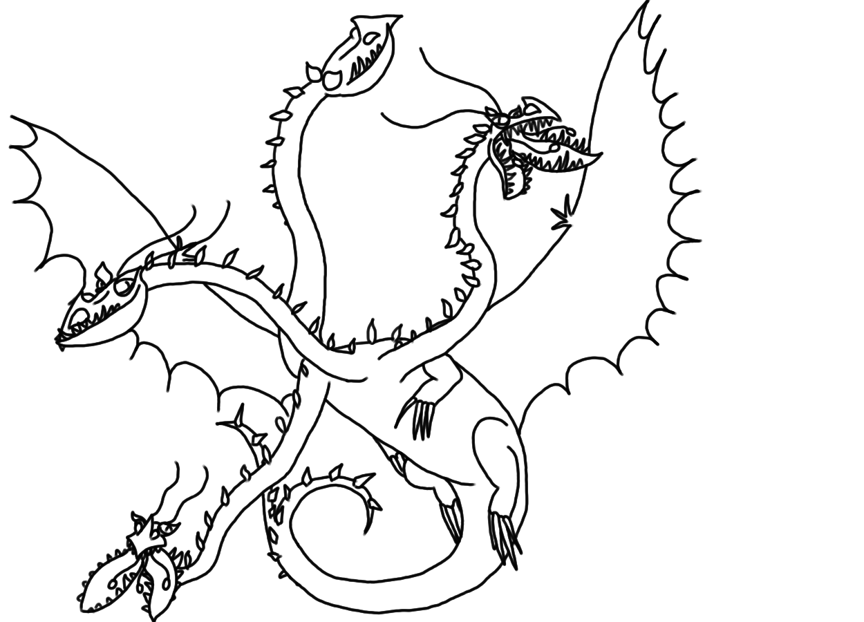 Раскраска драконы 3