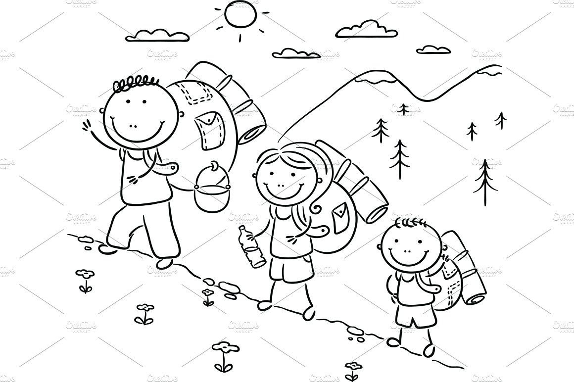 Путешественник раскраска