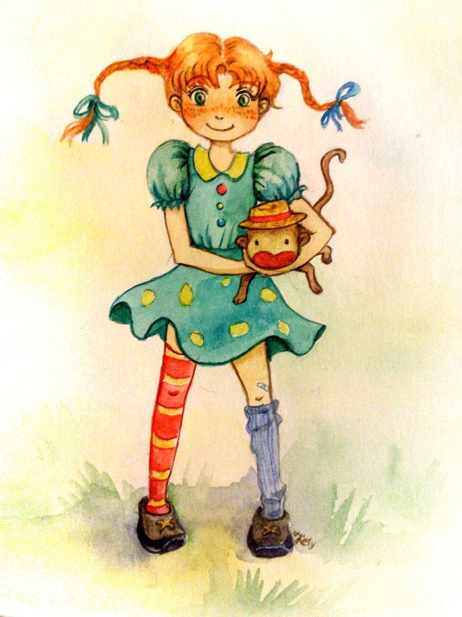 Пеппи длинный чулок портрет