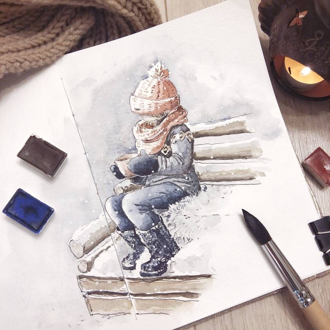 Скетчинг акварелью в скетчбуке