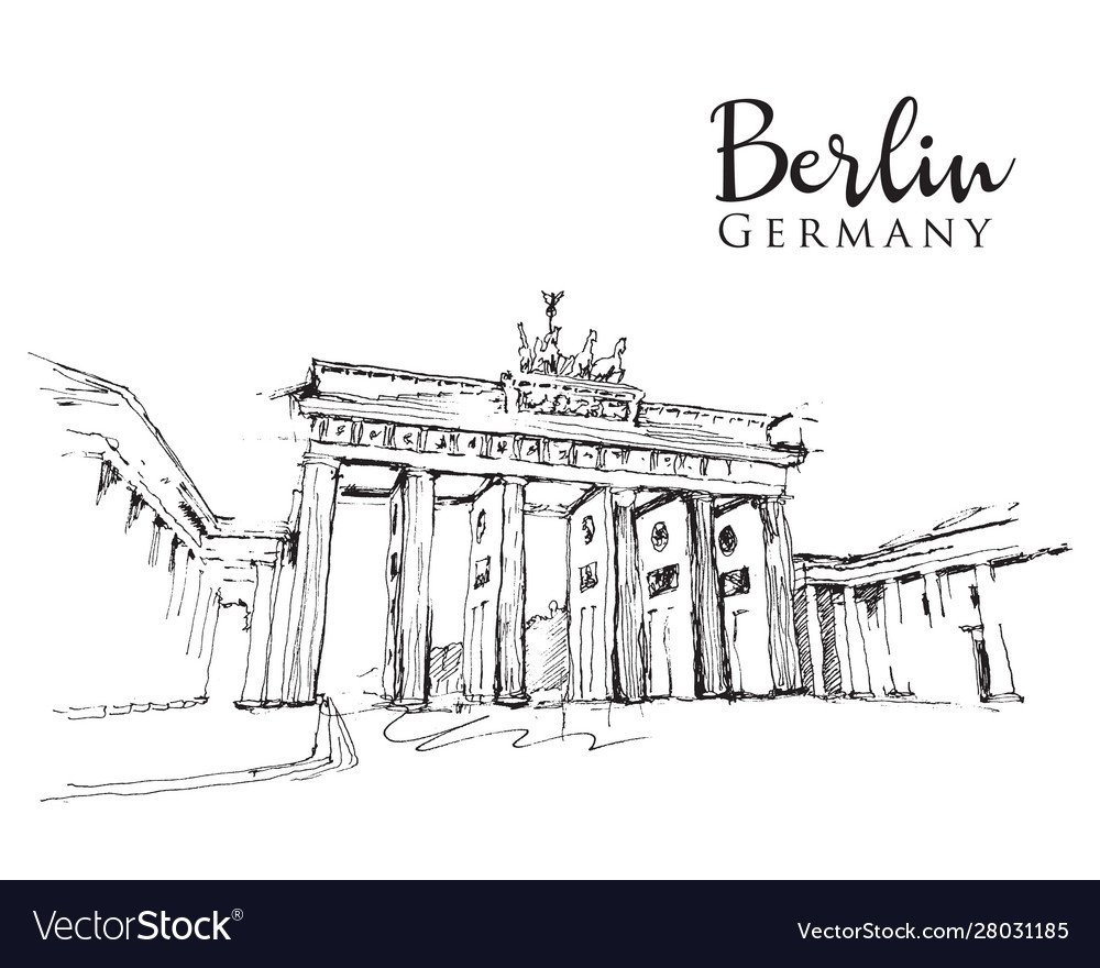 Бранденбургские ворота Берлин вектор