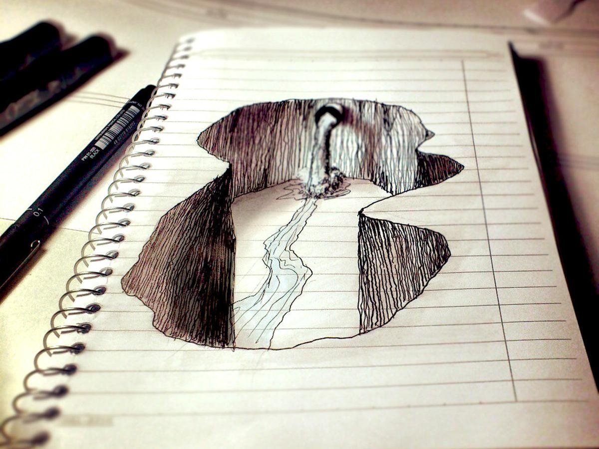 Рисунки карандашом в тетради