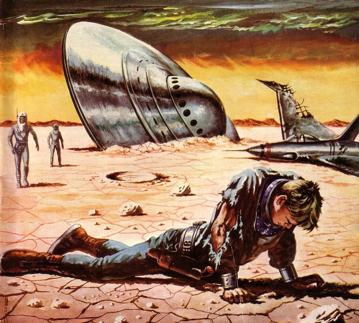 Чем отличается фантастический рассказ от обычного 4. Ретрофутуризм марсиане. Советские художники фантасты. Научно фантастические иллюстрации. Фантастические плакаты.