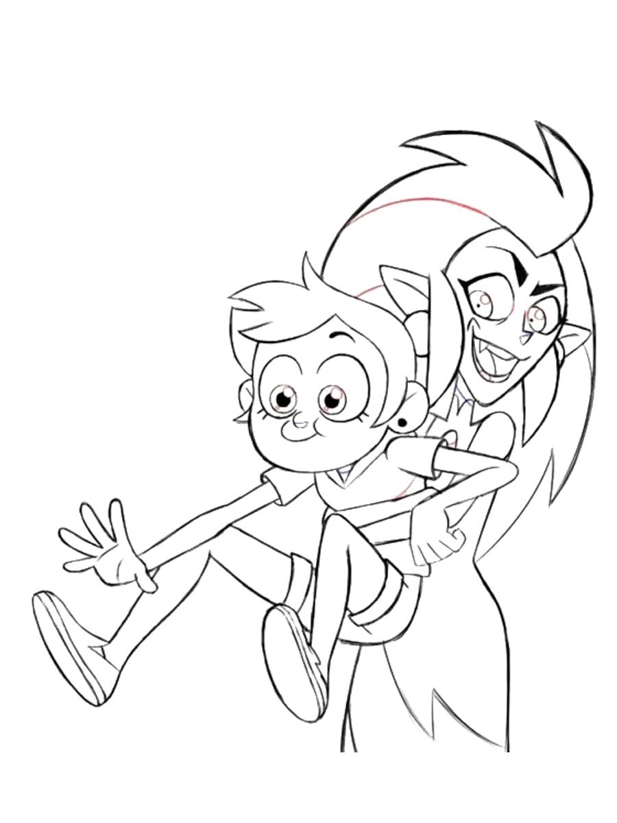 Совиный дом раскраска