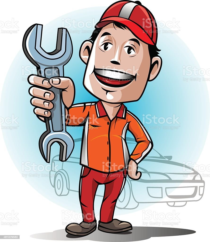 Автомеханик мультяшный