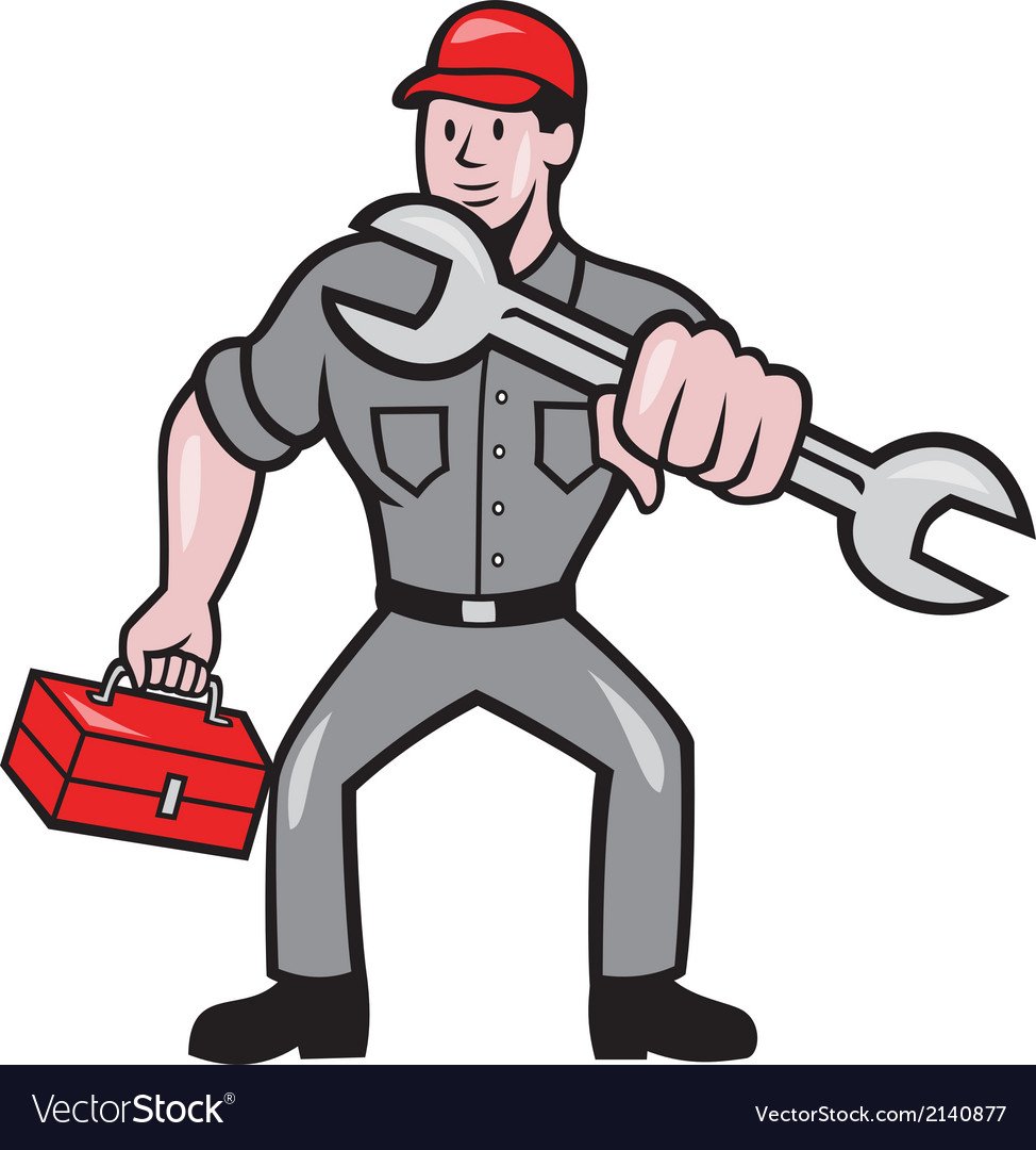 Мужчина с гаечным ключом