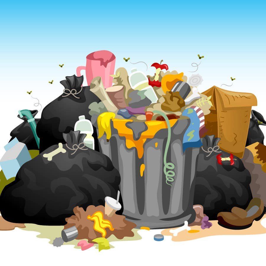 Отходы на прозрачном фоне