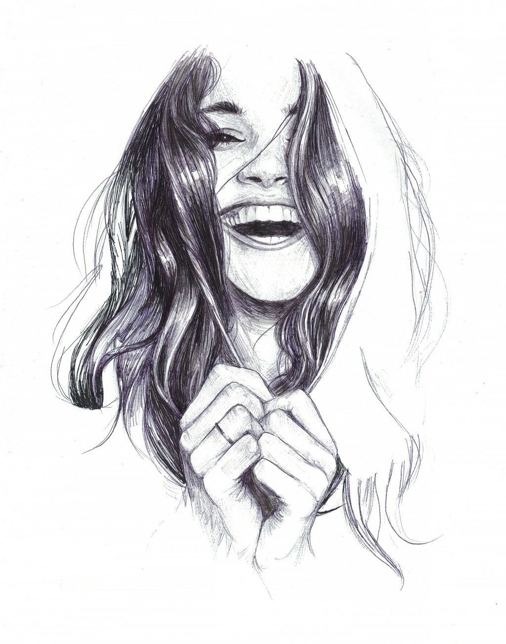 Рисовать смех. Рисунок девушки. Девушка карандашом. Рисунок девушки карандашом. Эскиз девушки карандашом.