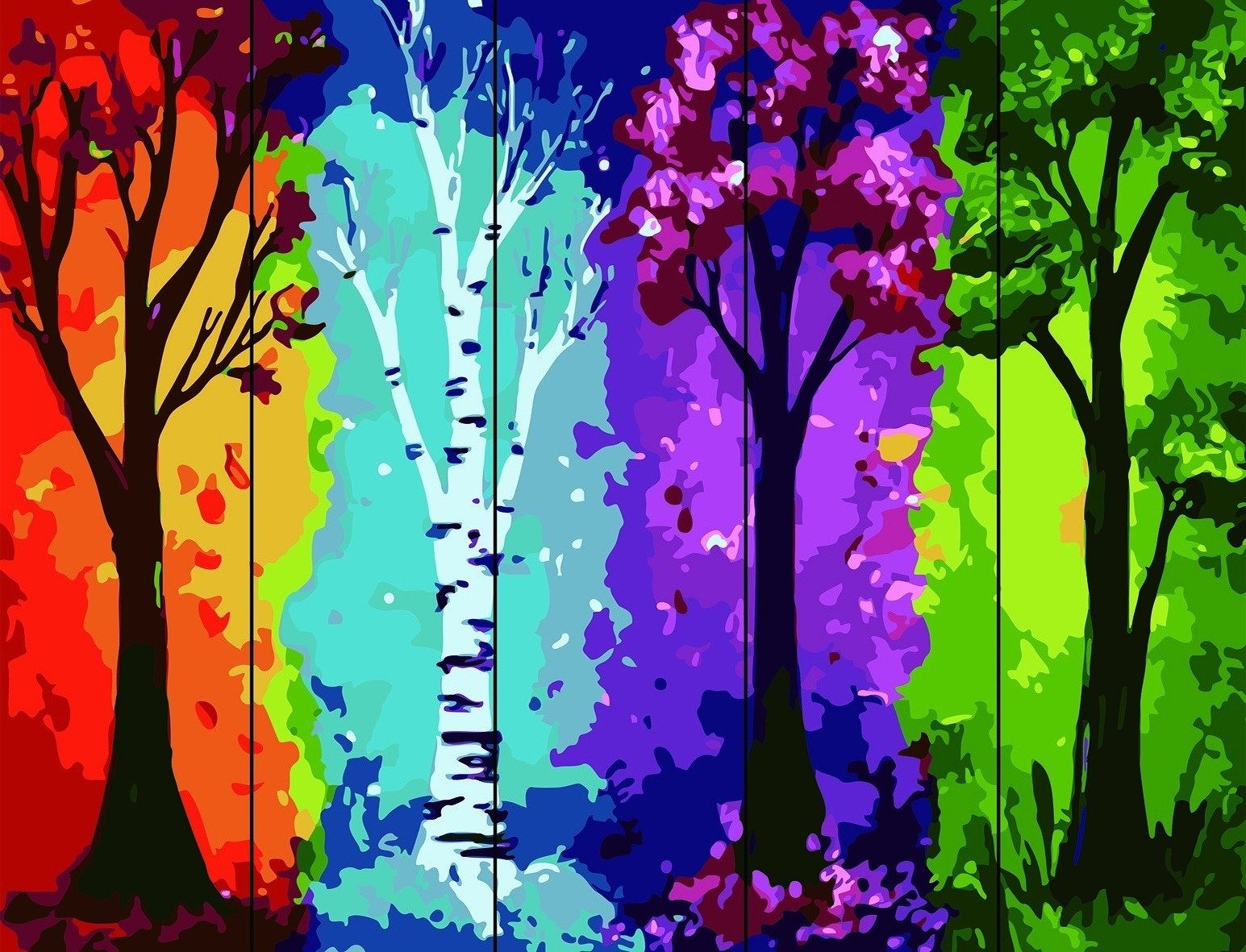 Картины 4 лет. 4сезона дерево триптих. Рисунки красками. Пейзаж из красок. Рисование времена года.
