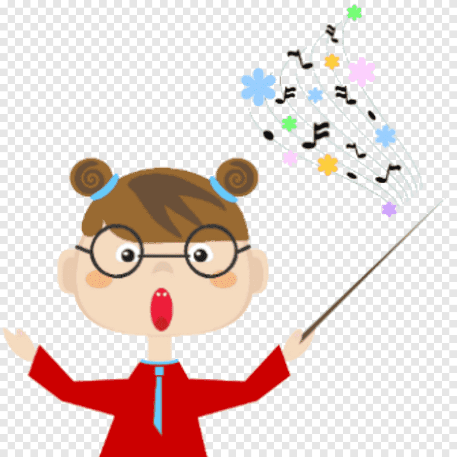 Ребенок и учитель поют иллюстрация