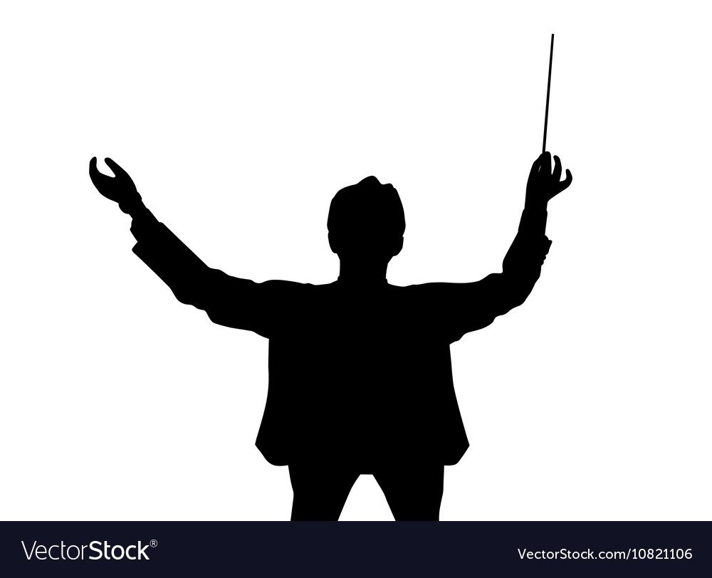 Хоровой дирижер на прозрачном фоне