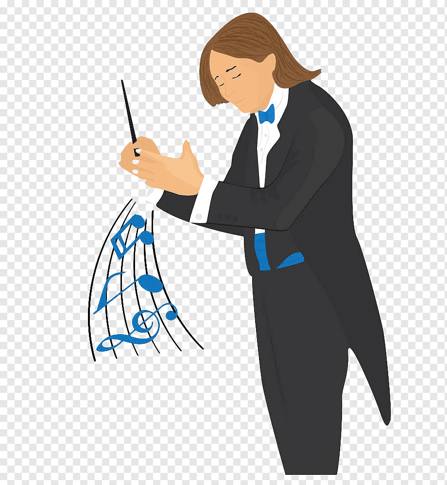 Дирижер рисунок для детей карандашом