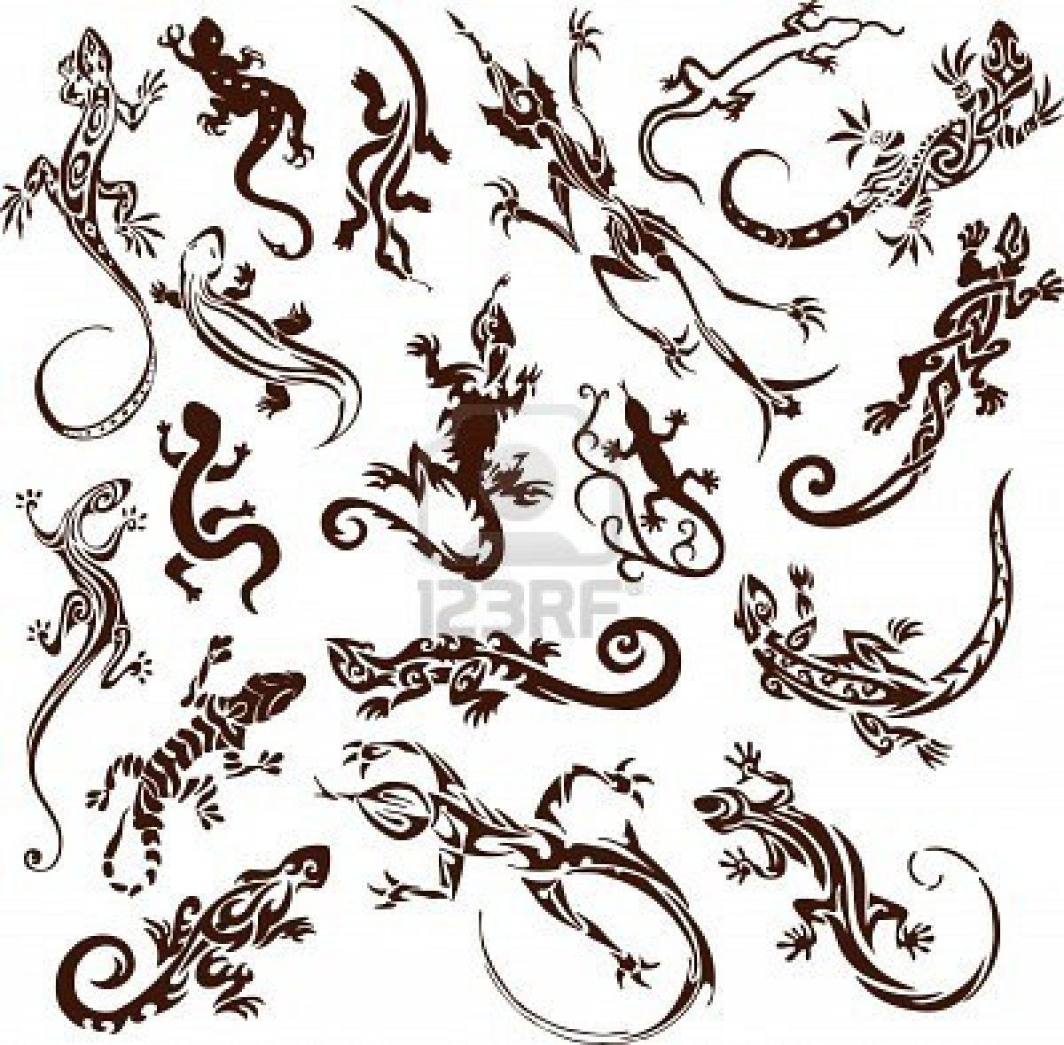 Тату саламандра трайбл