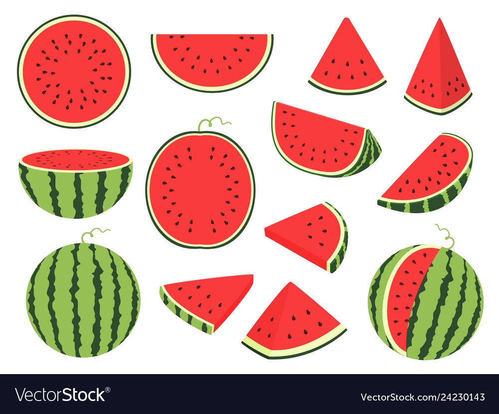 Как нарисовать разрезанный Арбуз