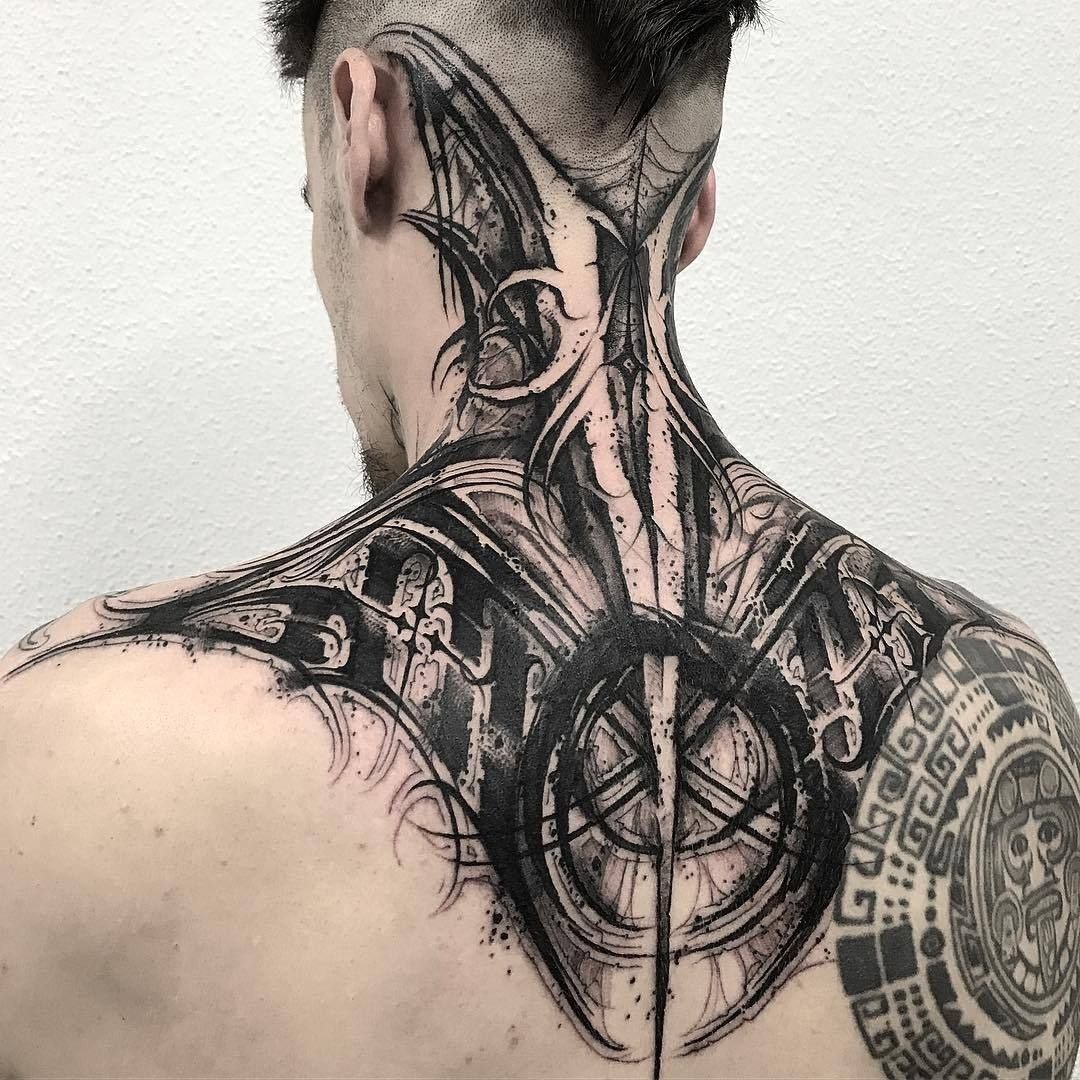 Эскизы тату на шею