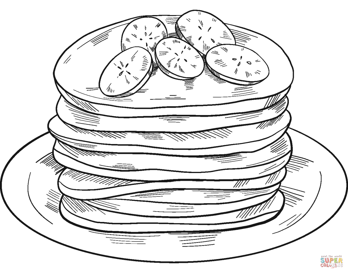 Блины раскраска
