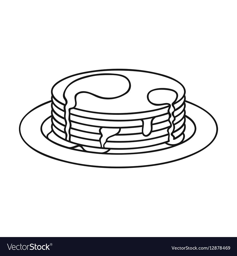 Блины скетч вектор