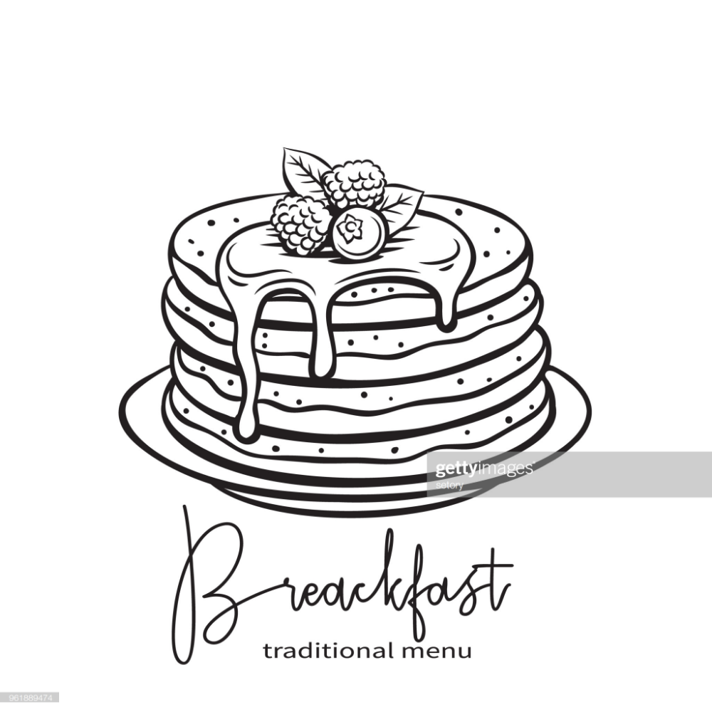 Панкейки раскраска для детей