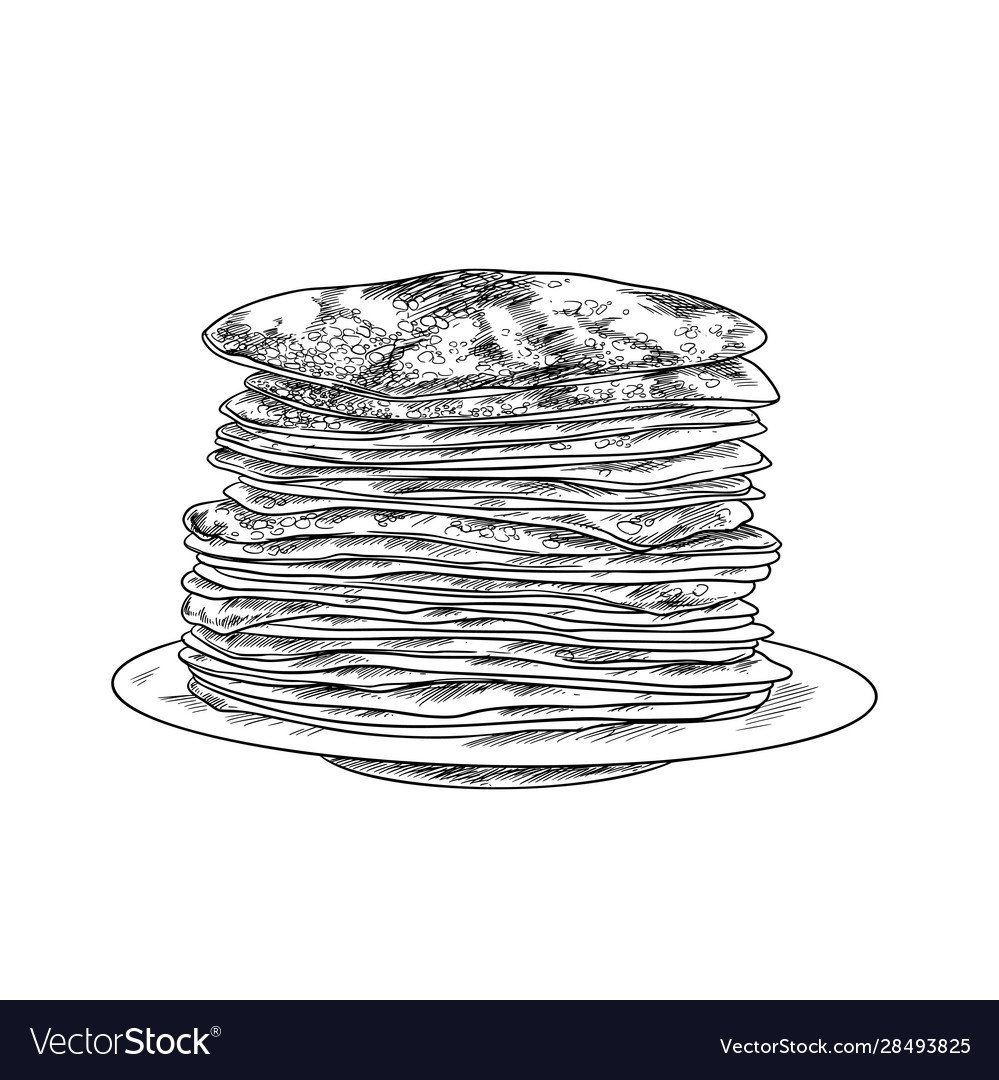 Блины рисунок