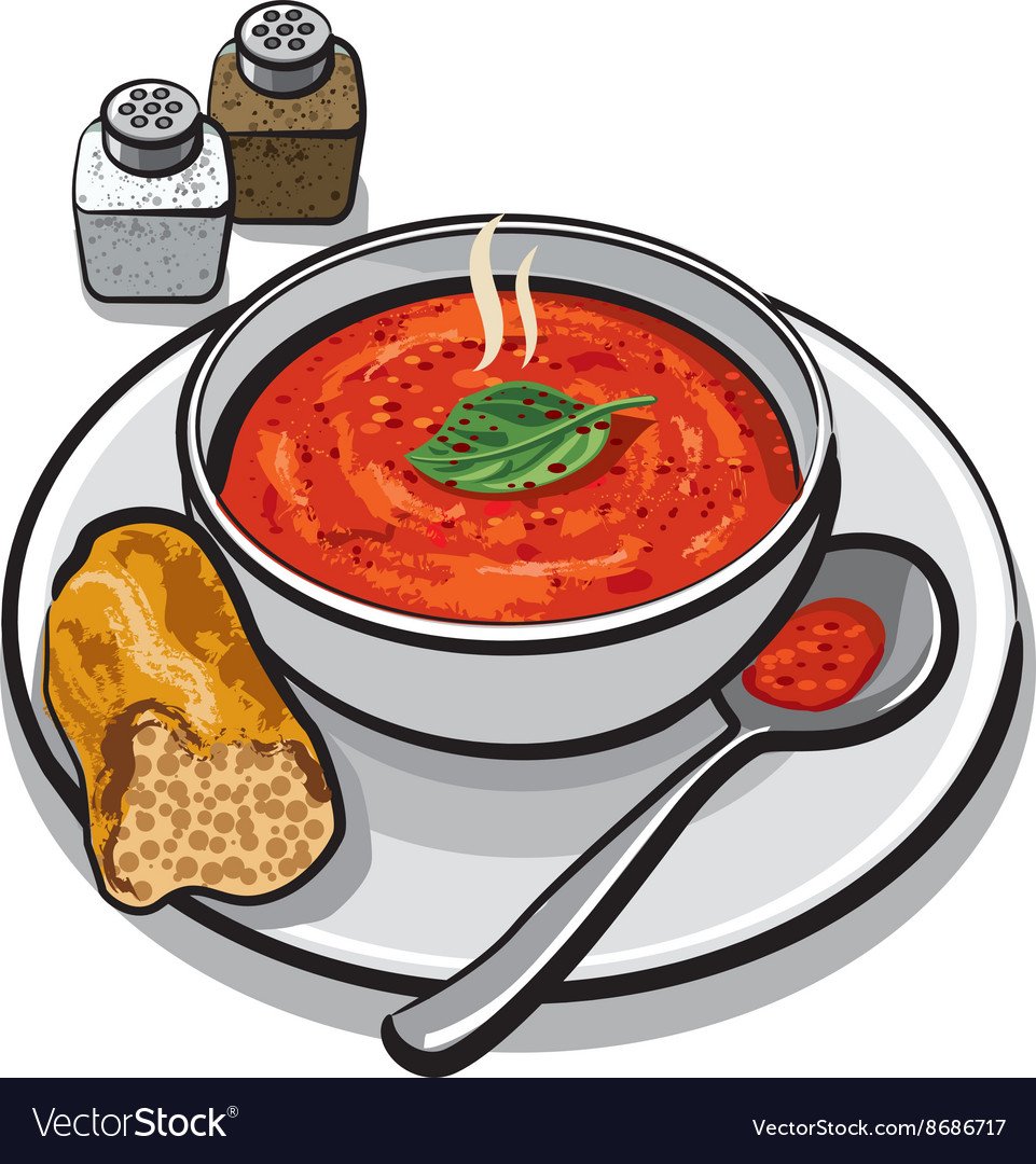 Тарелка супа вектор