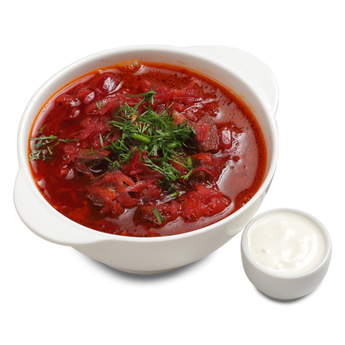 Борщ вид сверху