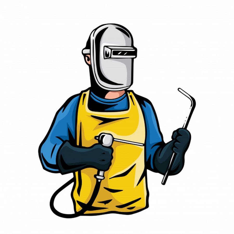 Сварочные работы на белом фоне