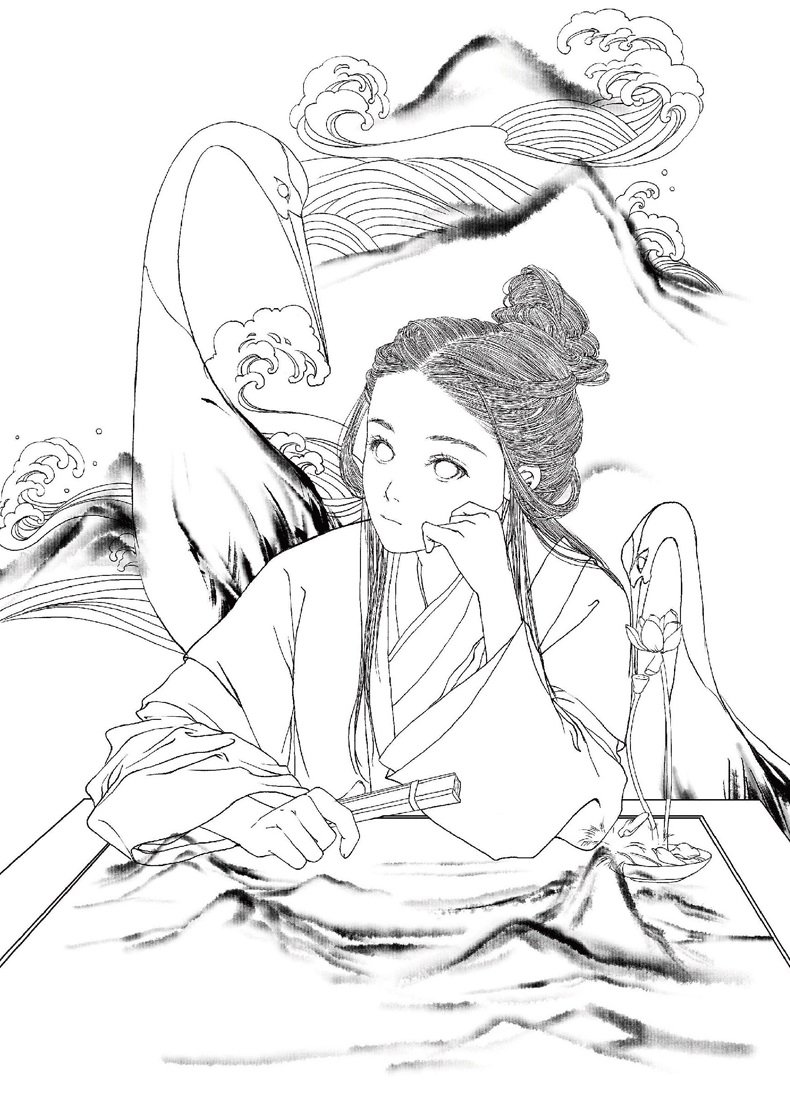 Раскраски японские девушки
