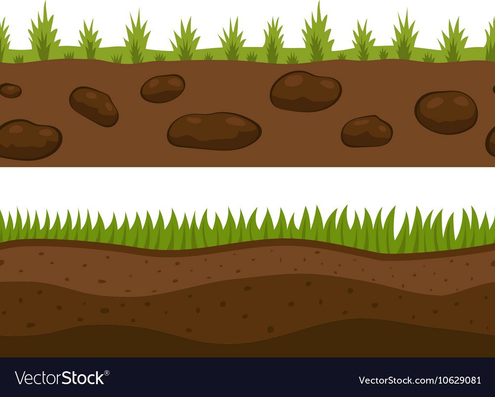 Разрез земли вектор