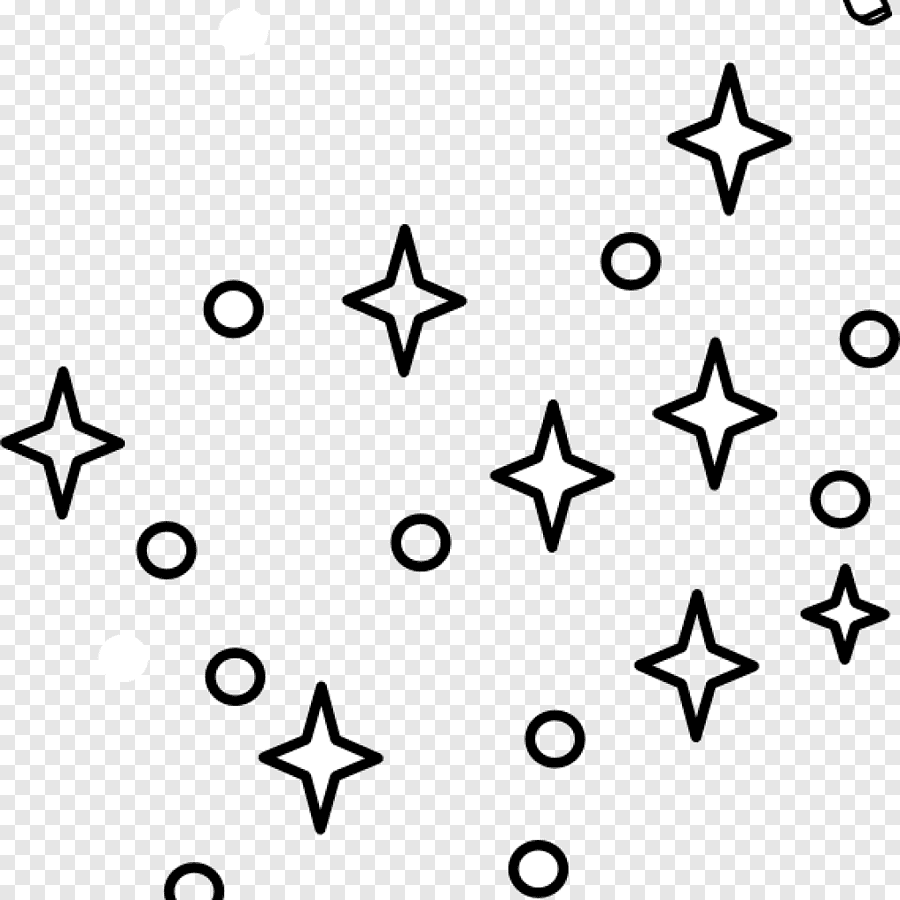 Звездочки черно белые