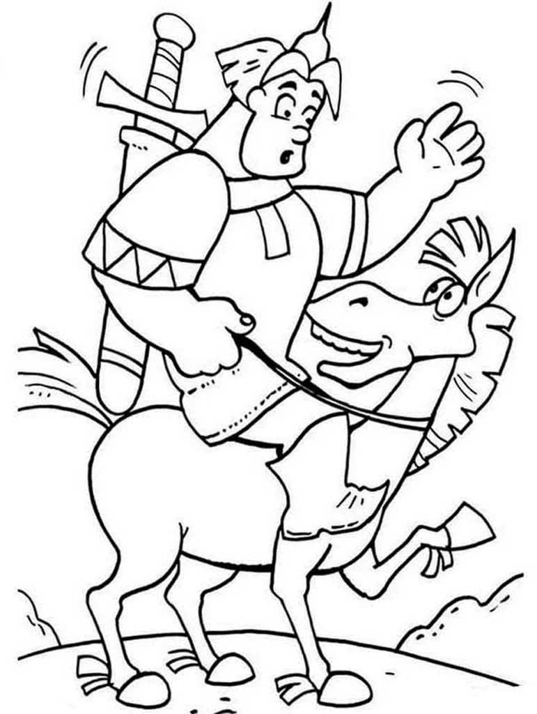 Раскраска 3 богатыря