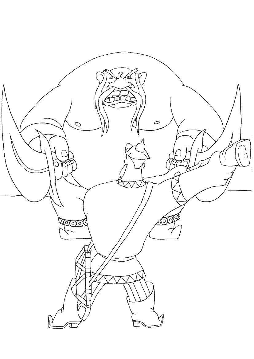 Сказка о царе Салтане тридцать три богатыря раскраска